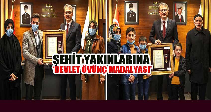 ŞEHİT YAKINLARINA ‘DEVLET ÖVÜNÇ MADALYASI VE BERATI’ VERİLDİ