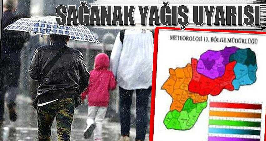 Sağanak yağış uyarısı